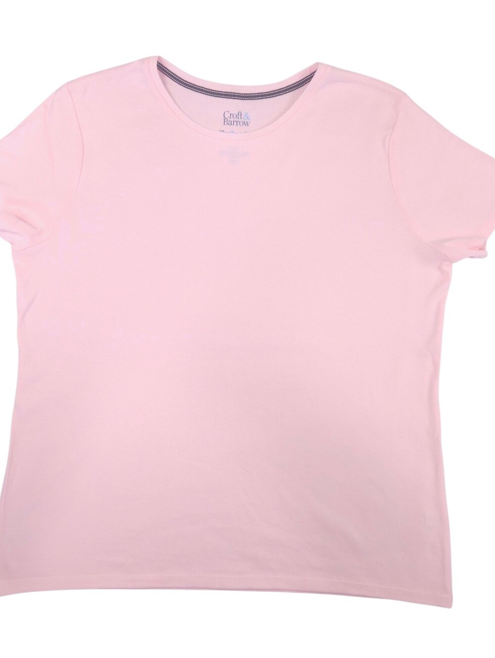 Croft & Barrow Light Pink Short Sleeve Crewneck Tee Size Medium Petite